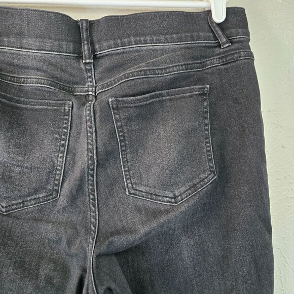 Spanx Straight Leg  Jean XL Faded Black Denim High Rise Pull On Casual Stretchy - Picture 12 of 12